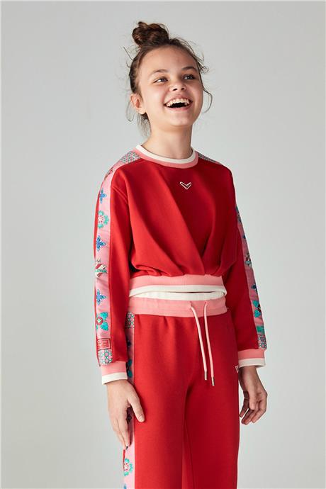 Swatsky Kız Çocuk Koyu Pembe Sweatshirt