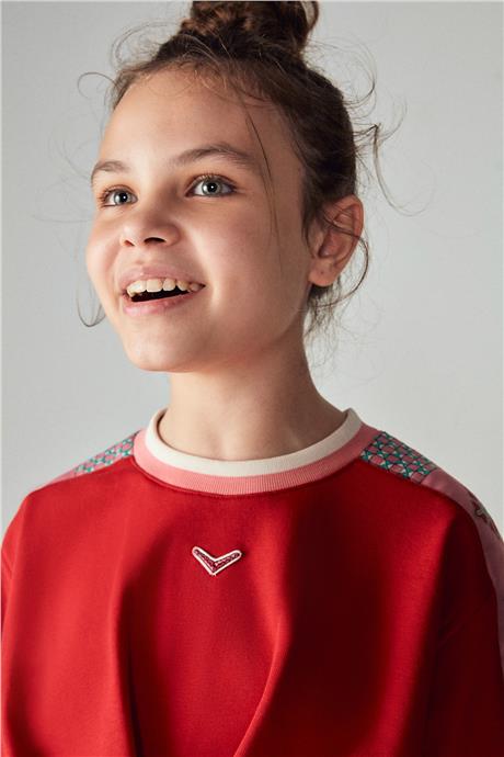 Swatsky Kız Çocuk Koyu Pembe Sweatshirt