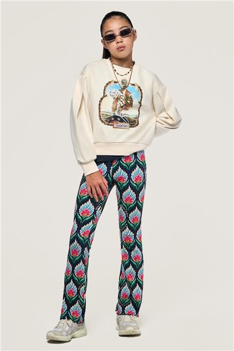 Swatsky Kız Çocuk Krem Sweatshirt