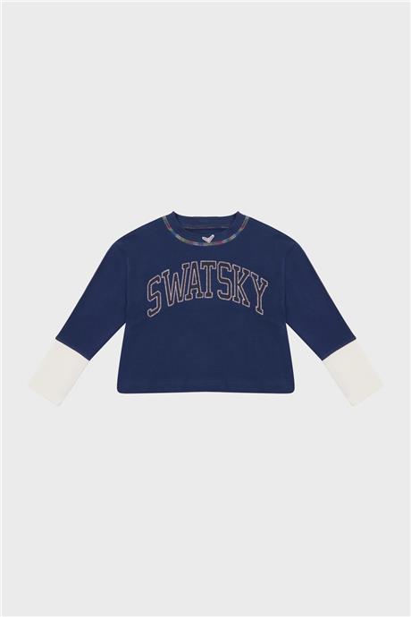 Swatsky Kız Çocuk Lacivert T-Shirt