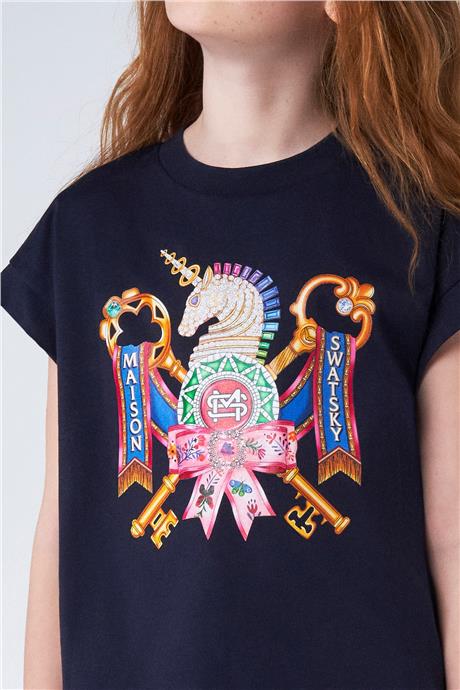 Swatsky Kız Çocuk Lacivert T-Shirt