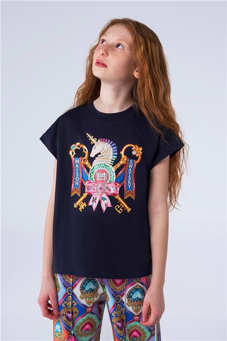 Swatsky Kız Çocuk Lacivert T-Shirt
