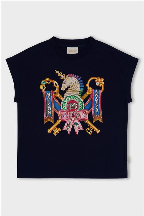 Swatsky Kız Çocuk Lacivert T-Shirt