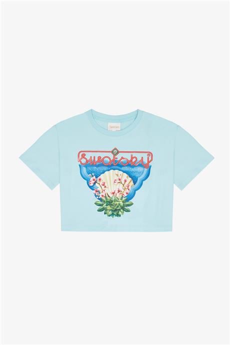 Swatsky Kız Çocuk Mavi Tshirt
