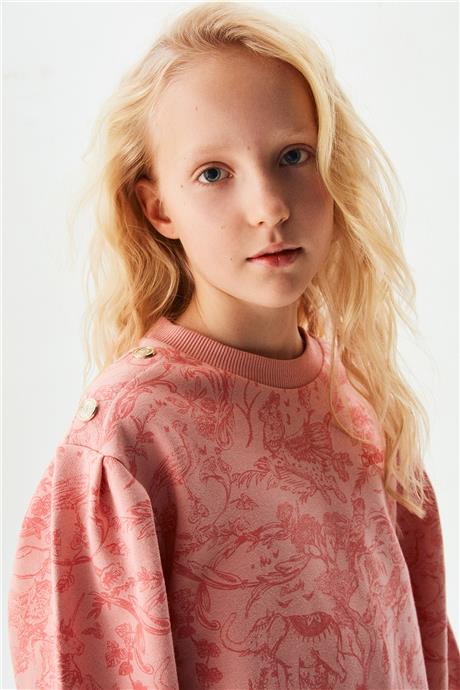 Swatsky Kız Çocuk Pembe Sweatshirt