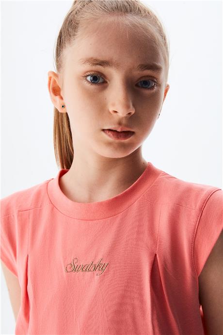 Swatsky Kız Çocuk Pembe Tshirt