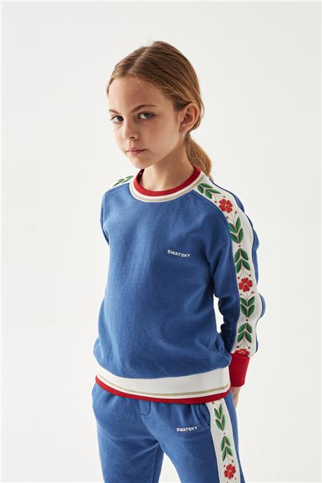 Swatsky Kız Çocuk Saks Sweatshirt