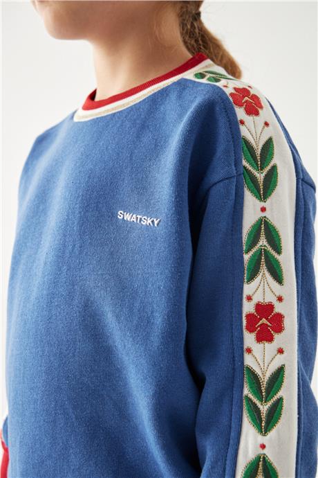 Swatsky Kız Çocuk Saks Sweatshirt