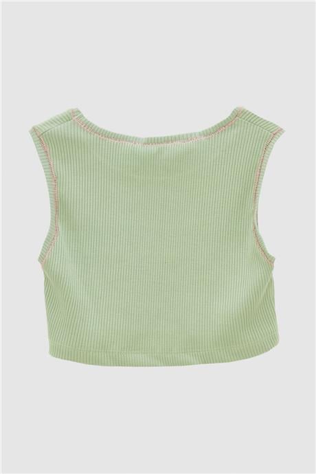 Swatsky Kız Çocuk Yeşil Crop Top