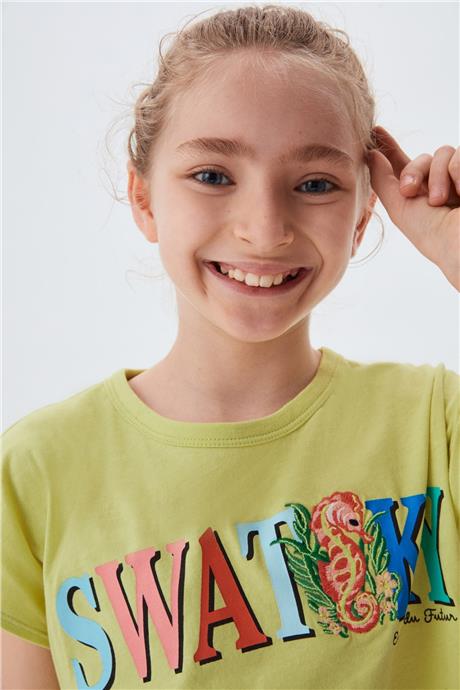 Swatsky Kız Çocuk Yeşil T-Shirt