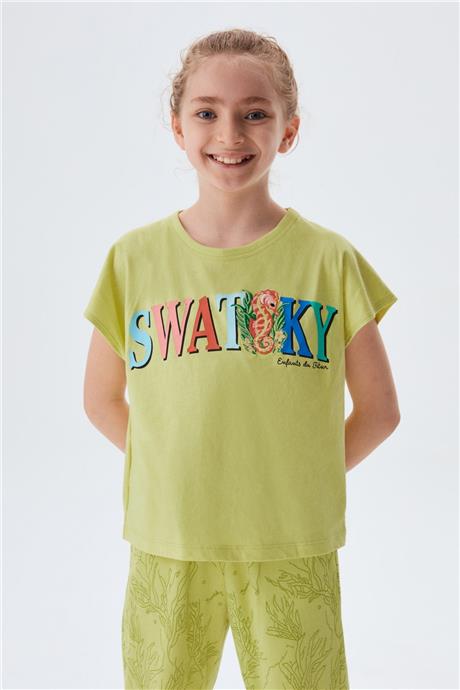 Swatsky Kız Çocuk Yeşil T-Shirt