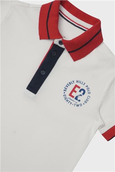 Beverly Hills Polo Club Erkek Çocuk Beyaz T-Shirt