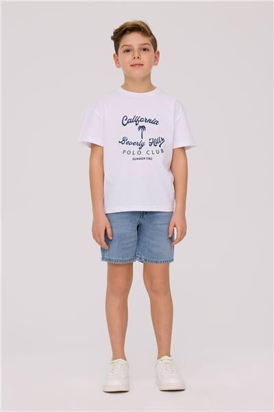 Beverly Hills Polo Club Erkek Çocuk Beyaz TshirtBeverly Hills Polo Club Erkek Çocuk Beyaz Tshirt