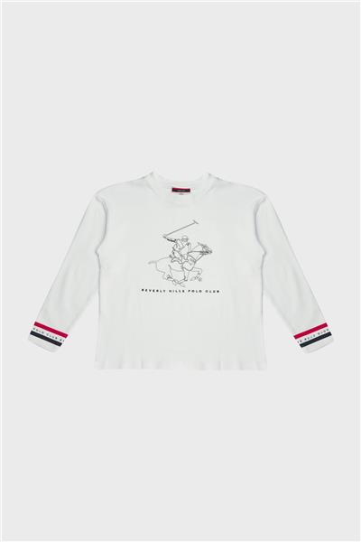 Beverly Hills Polo Club Erkek Çocuk Beyaz T-Shirt
