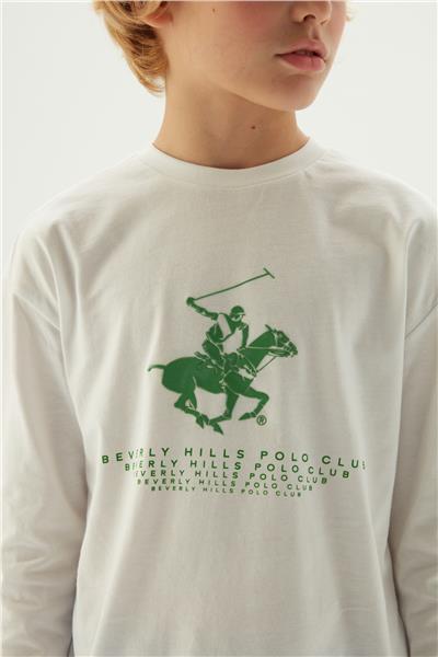 Beverly Hills Polo Club Erkek Çocuk Beyaz T-Shirt