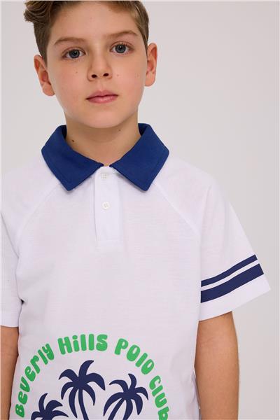 Beverly Hills Polo Club Erkek Çocuk Beyaz TshirtBeverly Hills Polo Club Erkek Çocuk Beyaz Tshirt
