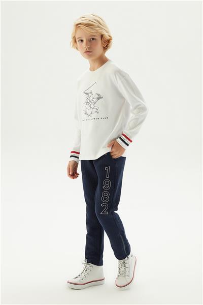Beverly Hills Polo Club Erkek Çocuk Beyaz T-Shirt