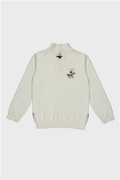 Beverly Hills Polo Club Erkek Çocuk Beyaz Kazak