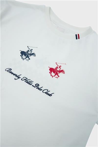 Beverly Hills Polo Club Erkek Çocuk Beyaz T-Shirt