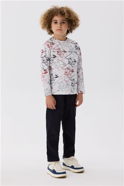 Beverly Hills Polo Club Erkek Çocuk Desenli T-Shirt