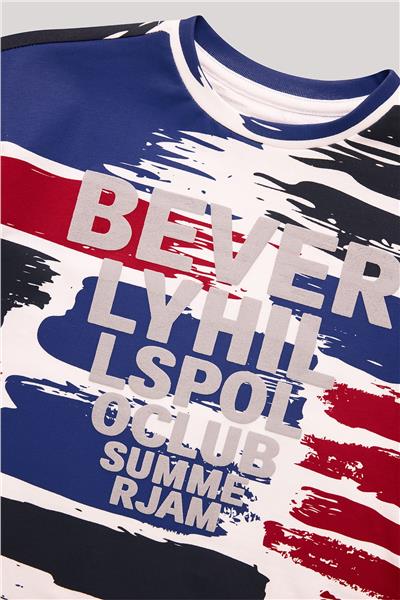 Beverly Hills Polo Club Erkek Çocuk Desenli T-Shirt