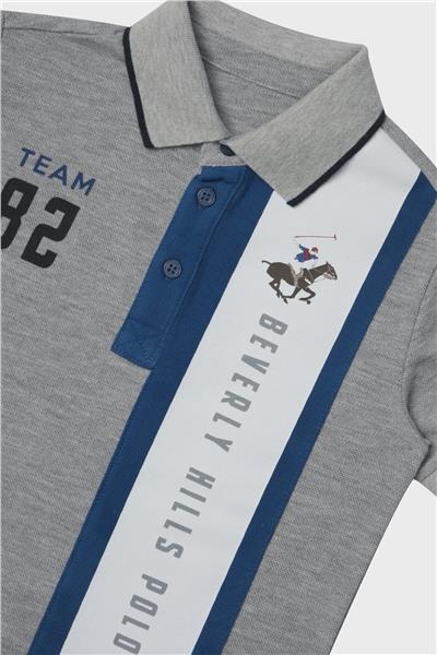 Beverly Hills Polo Club Erkek Çocuk Gri T-Shirt