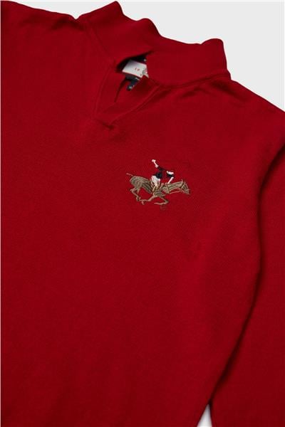 Beverly Hills Polo Club Erkek Çocuk Kırmızı Kazak