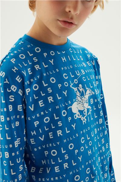 Beverly Hills Polo Club Erkek Çocuk Mavi T-Shirt