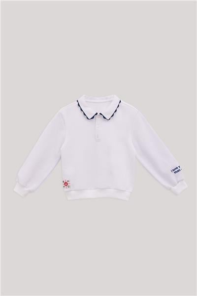 Beverly Hills Polo Club Kız Çocuk Beyaz T-Shirt