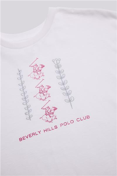 Beverly Hills Polo Club Kız Çocuk Beyaz TshirtBeverly Hills Polo Club Kız Çocuk Beyaz Tshirt