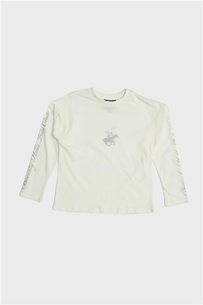 Beverly Hills Polo Club Kız Çocuk Beyaz T-Shirt