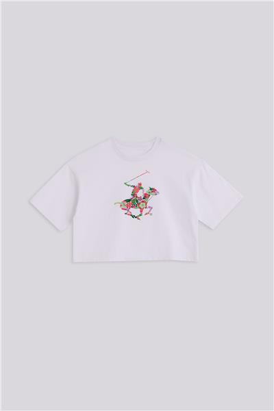 Beverly Hills Polo Club Kız Çocuk Beyaz TshirtBeverly Hills Polo Club Kız Çocuk Beyaz Tshirt