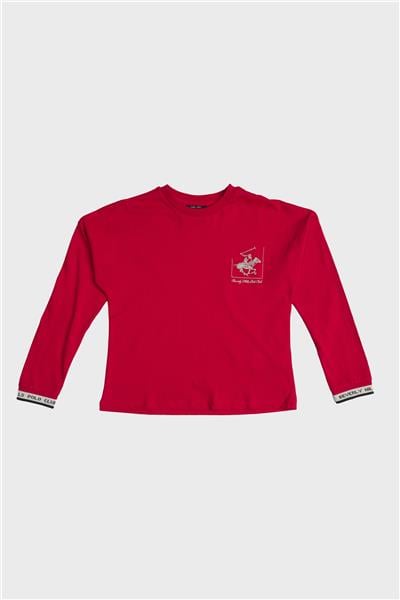 Beverly Hills Polo Club Kız Çocuk Bordo T-Shirt