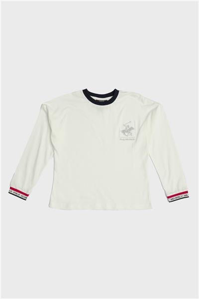 Beverly Hills Polo Club Kız Çocuk Ekru T-Shirt