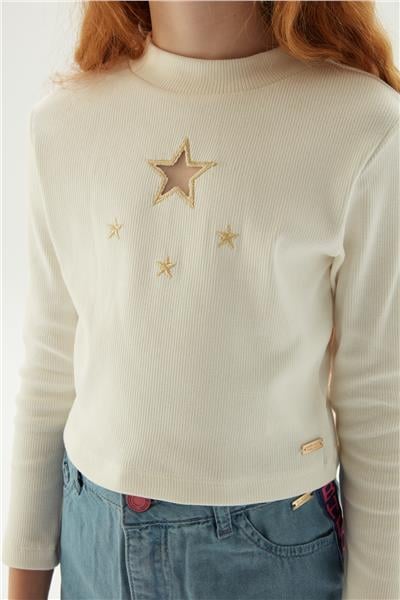 Beverly Hills Polo Club Kız Çocuk Ekru Sweatshirt