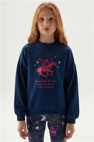 Beverly Hills Polo Club Kız Çocuk Lacivert Elbise