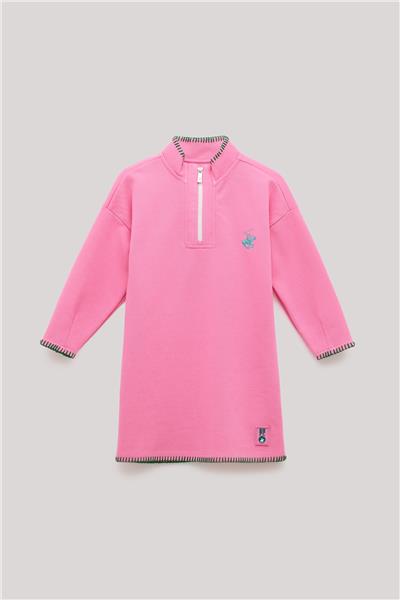 Beverly Hills Polo Club Kız Çocuk Pembe Elbise