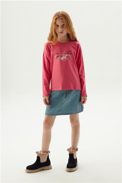Beverly Hills Polo Club Kız Çocuk Pembe T-Shirt