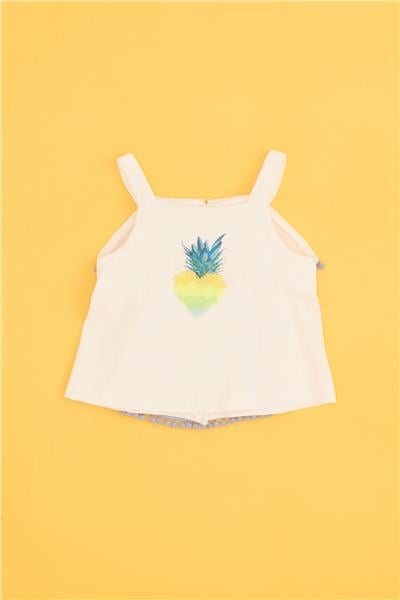BG Baby Kız Bebek Beyaz Bluz