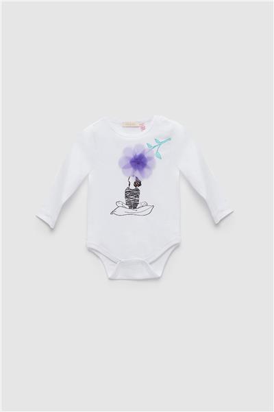 BG Baby Kız Bebek Beyaz Body