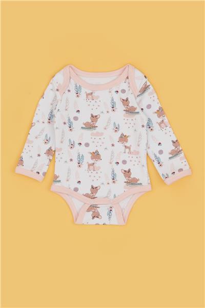 BG Baby Kız Bebek Desenli 3lü Body