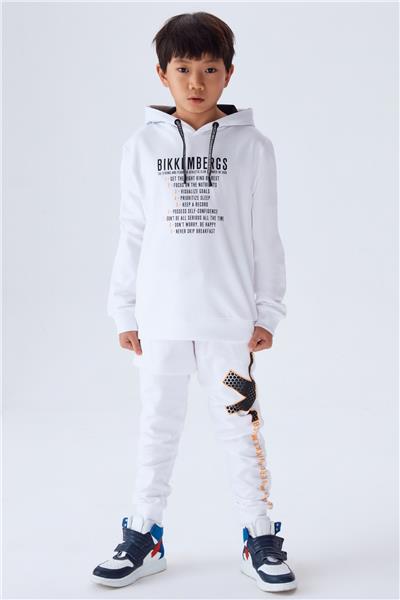 Bikkembergs Erkek Çocuk Beyaz Sweatshirt