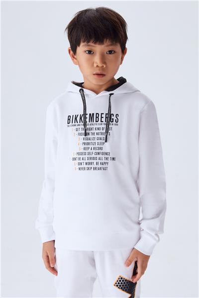 Bikkembergs Erkek Çocuk Beyaz Sweatshirt