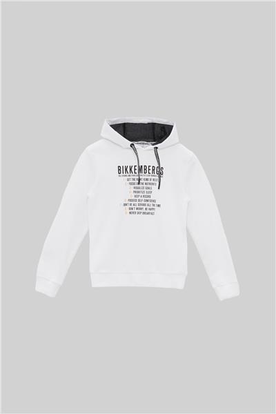 Bikkembergs Erkek Çocuk Beyaz Sweatshirt