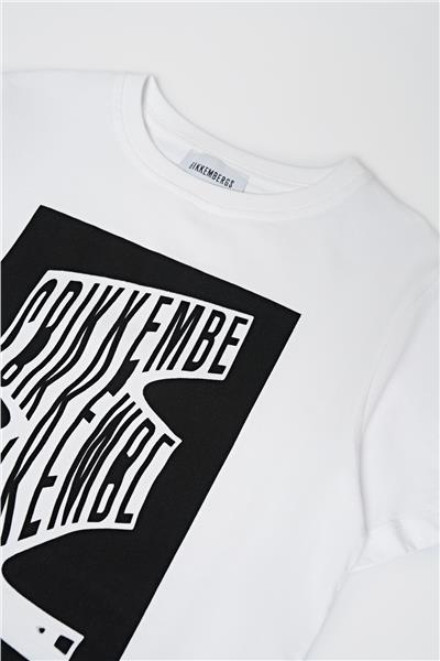 Bikkembergs Erkek Çocuk Beyaz T-Shirt