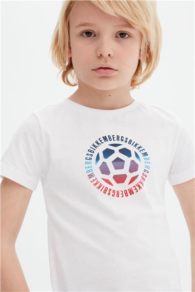 Bikkembergs Erkek Çocuk Beyaz T-Shirt