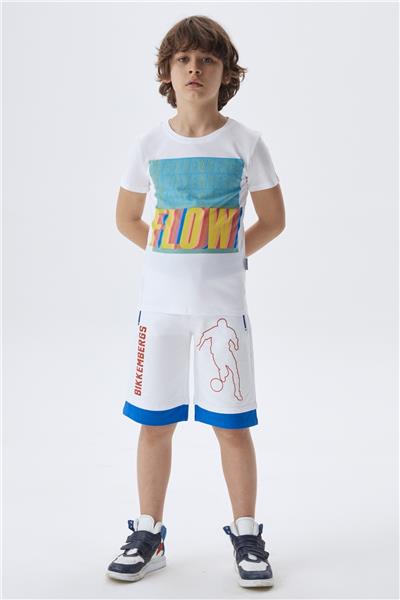 Bikkembergs Erkek Çocuk Beyaz T-Shirt