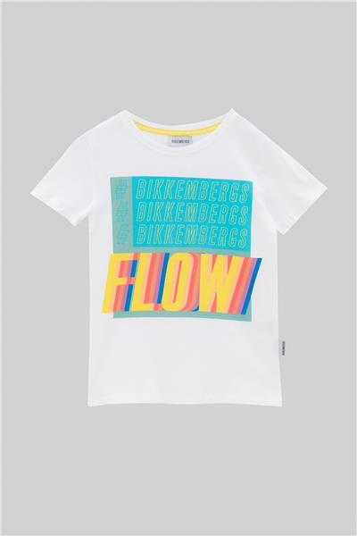 Bikkembergs Erkek Çocuk Beyaz T-Shirt