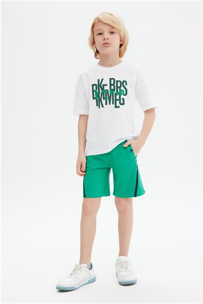 Bikkembergs Erkek Çocuk Beyaz T-Shirt