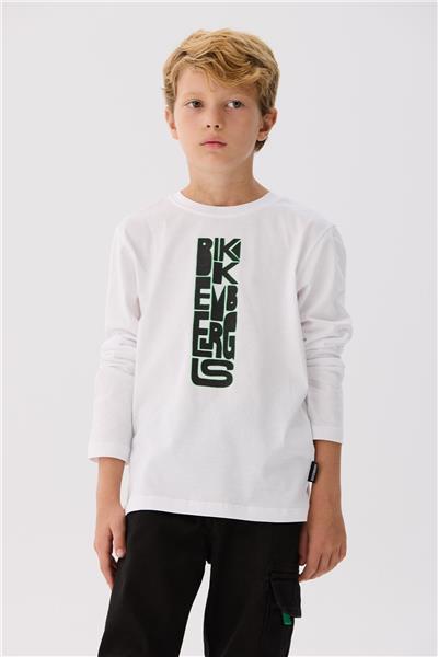 Bikkembergs Erkek Çocuk Beyaz T-Shirt